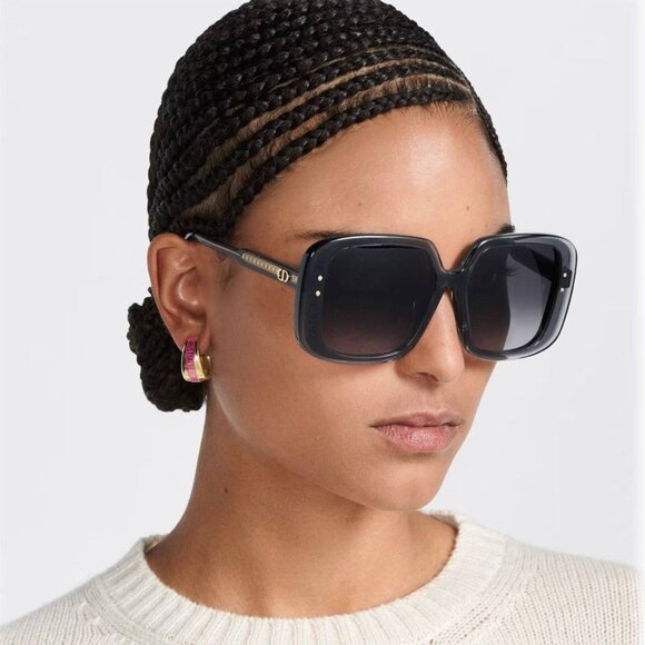 Dior DIORHIGHLIGHT S3F 28A1 Square Sunglasses - Havana/Smoke main image 12